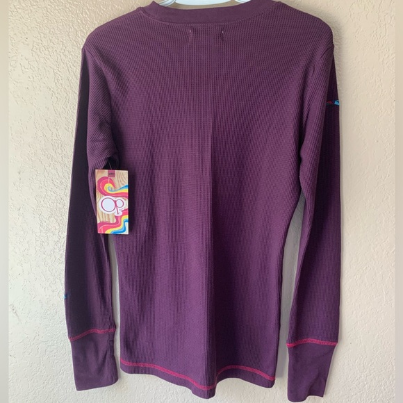 Ocean Pacific Vintage 1980’S Deadstock Purple Waffleknit Thermal Top Size XL NWT - Picture 2 of 4